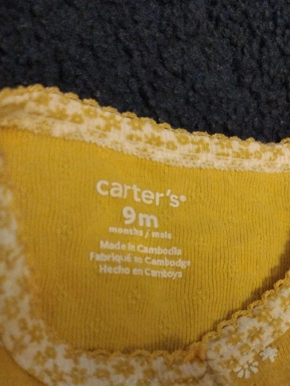 Carter's Yellow Floral Footed One-Piece - Picture 2 of 8